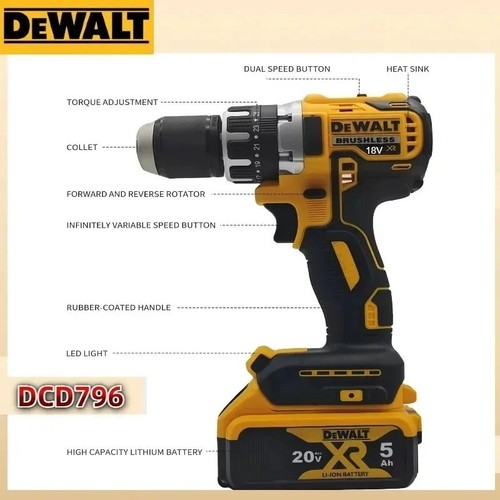 Dewalt dcd796 18v - dewalt, brushless