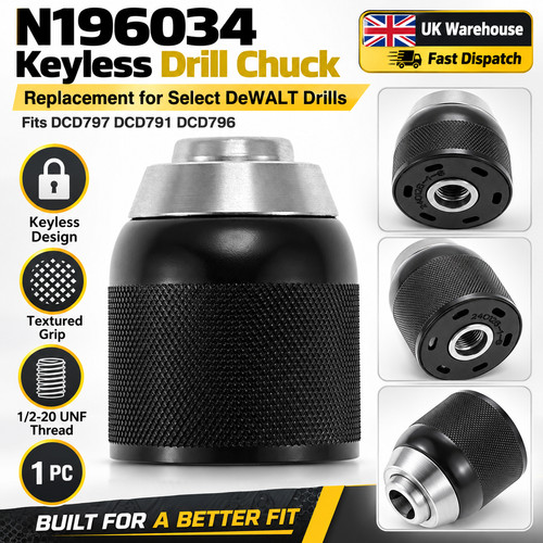 N196034 keyless drill chuck - keyless,